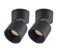 USMCPQVXN 2 Packs Ceiling Spotlights Adjustable Spot Lighting Fixture Led Downlight 90° Rotation Ceiling Spotlights Aluminum Wall Swivel Lamp for Living Room Gallery Artwork Lights/K4000K/12W