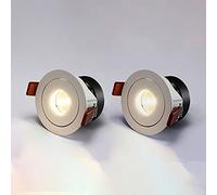 USMCPQVXN 2 Pcs Ceiling Spotlight 7W Led Recessed Lighting, Adjustable Flush Mount Ceiling Lamp Aluminum Accent Spots Light, Indoor Directional Spotlights for Gallery Corridor/White3000K