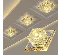 USMCPQVXN 4 Pcs Creativity Living Room Spotlight Led Ceiling Light Aisle Lights Corridor Light Small Crystal Lamp Downlight Led Panel Light - No Flicker/Edge Warm Light/3W