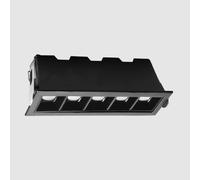 USMCPQVXN Black Ceiling Light Led Recessed Spotlight Square Flush Mount Accent Spot Lighting Fixture Linear Directional Spotlights Hallway Lamps Indoor for Living Room Office/4000K/5Light