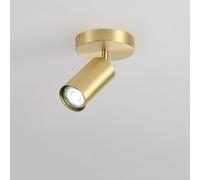 USMCPQVXN Brass Ceiling Spotlight Modern Fixed Track Lighting Kit Surface Mount Accent Spot Lighting Indoor Adjustable Spotlights Gu10 Directional Ceiling Lights for Kitchen Gallery/1 Light