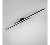 USMCPQVXN Led Linear Ceiling Light Modern Flush Mount Ceiling Lamp Hallway Lighting Fixture Minimalist Long Strip Chandelier Ceiling Lights for Living Room Bedroom Corridor Kitchen/Black6000K/90Cm