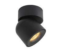 USMCPQVXN Led Spotlight 360° Rotating Ceiling Lamp, 7W Surface Mounted Accent Spot Lighting Fixture Indoor, Adjustable Modern Directional Spotlights for Corridor Event Exhibition/Black3000K