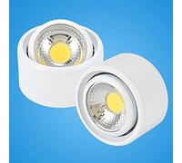 USMCPQVXN Led Surface Mounted Spotlight Adjustable Downlight,Glare Ceiling Spot Light Aluminum Accent Light, Nordic Directional Spotlights for Corridor Kitchen Office Shop/White6000K