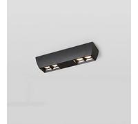 USMCPQVXN Led Surface Mounted Spotlights Black Linear Ceiling Down Light Fixture, 3000K Warm White Aluminum Strip Ceiling Spotlight Accent Lamps for Corridor Gallery Living Room/Black/4Light