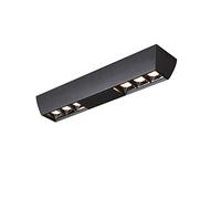 USMCPQVXN Led Surface Mounted Spotlights Black Linear Ceiling Down Light Fixture, 3000K Warm White Aluminum Strip Ceiling Spotlight Accent Lamps for Corridor Gallery Living Room/Black/6Light