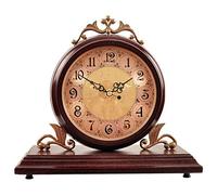 USMCPQVXN Mantel Clock Decorative Wood Vintage Clocks Wooden Design Fireplace Clock Battery Operated Fireplace for Living Room Fireplace Office Desk Shelf Clocks for Living Room Decor/0818H