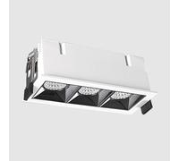 USMCPQVXN Recessed Led Spot Lighting Square Ceiling Spotlight Linear Flush Mount Ceiling Lamp Aluminum Housing Directional Spotlights for Living Room Hallway Gallery Office/3500K/3Light