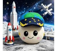 USMEI Rise Plush Mascot, Artemis 2 Plush Collection Plushs, Lunar Aviation Commemorative Ornament, Zero-Gravity Spacecraft Indicator for Astronomy Enthusiasts (1PC)