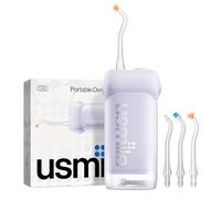 usmile C10 Portable Water Flosser Cordless - Travel-Friendly, 95-Day Battery, 4 Modes, 360° Nozzle, 180ml Tank, IPX7 Waterproof, Dentist-Recommended for Brace, Implant & Sensitive Gum (Purple)