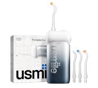 usmile C10 Portable Water Flosser for Teeth - Travel-Friendly, 95-Day Battery, 4 Modes, 360° Nozzle, 180ml Tank, IPX7 Waterproof, Dentist-Recommended for Braces, Implants & Sensitive Gums (Black)