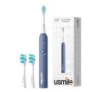 usmile P10S Sonic Electric Toothbrush - 3 Modes Deep Clean & Whitening, 180-Day Battery Life, Cushioned Gum-Care Brush Head for Sensitive Teeth, Smart Timer, 2 Brush Heads (Blue)