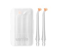 usmile S-Shaped Replacement Nozzles for C10 Oral Irrigator - Pack of 2 with Storage Box, Perfect Fit for USMILE Water Flosser, Improved Cleaning for Braces & Dental Care