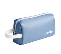 usmile Travel Case Fits Electric Toothbrush & Water Flosser, Blue | Water-Resistant PU Leather Hanging Toiletry Bag, Fits C10, C30, P10S, Y10PRO, Y20PRO, Portable Storage Organizer for Travel