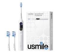 usmile Y20 PRO Smart Electric Toothbrush for Adults, Self-Adaptive Brushing Modes, 90-Day Battery, 3D Tooth Map, Real-Time Voice Alerts, 2 Brush Heads Included(White)