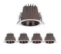 USMJQVZ 5 Pack LED Lights IP67 Waterproof recessed Lights Decorative Recessed Lighting for Shower 5W,7W,10W Aluminum Body Ceiling Spotlight for Bathroom,Parlor,Bedroom,Kitchen,Balcony