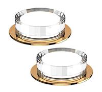 USMJQVZ 5W,7WRound Gold Crystal Glass Downlight Luminaire 28mm Ultra Thin Modern Simple LED Recessed Ceiling Light for Hallway Aisle Recessed Panel Lights 2 Pack