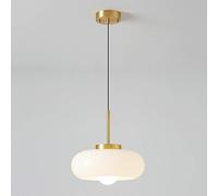 USMJQVZ Orange Glass Pendant Light Modern Brass Pendant Lights Fixtures Mid Century Pendant Lamp With Dome Glass Shade Height Adjustable Ceiling Hanging Lighting