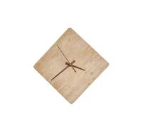 USMJQVZ Square Yellow Travertine Wall Clock Lamp Nordic Natural Cave Stone Wall Sconce Modern Minimalist Wood Lighting Fixtures Living Room Bedroom Entryway Hallway