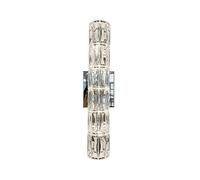 USMJQVZ Strip LED Crystal Wall Sconce Lighting In Silver Finish Crystal Bathroom Light Fixture For Bathroom Hallway Bedroom Living Room Sconces Wall