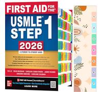 USMLE Step 1 2024 First Aid Tabs, 72 Color Coded Laminated Tabs, with Page Numbers and Alignment Card (Book Not Included)