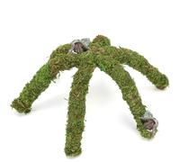 USMOLA 12 Inch Hermit Crab Climbing Toys for Tank, Fake Moss Hermit Crab Habitat Tank Accessories, Pet Snail Climbing Toys, Ideal Snail Terrarium Accessories (Natural Green, 12 Inch)
