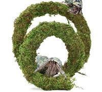 USMOLA Bendable Hermit Crab Climbing Toys, Adjustable Fake Moss Vine for Pet Snail Hermet Crab Habitat Hideouts Tank Terrarium Accessories (Natural Green, 20Inch)