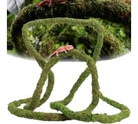 USMOLA Moss Vine for Reptiles, Bendable Climbing Vines Reptile Tank Accessories, Natural Moss Rope for Leopard Gecko, Lizard, Snake, Chameleon, Frog Terrarium Decor (Jungle Green, 6.5 FT)