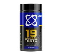 USN 19-Anabol Testo, Testosterone Support Supplement to Aid with the Normal Function of Testosterone, Reduction in Fatigue and Muscle Gain, 90 Caps