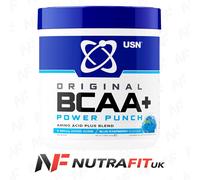 USN BCAA+ POWER PUNCH original amino acid plus blend workout vegan powder 400g