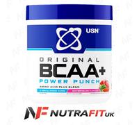 USN Power Punch BCAA Amino Acids Powder, Watermelon Flavour - 400g, Vegan BCAA Powder, Vitamin B6 & No Sugar, Pre Workout or Intra Workout Energy Drink Mix & Dietary Supplement to Maximise Performance