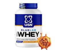 USN Blue Lab Whey (2000g) Caramel Popcorn - Proteins - Whey Protein Blend | 25g Isolate Blend | 134kcal | 6.0g BCAAs | Soy-Free | Low Carb & Fat | Easy Digestion | Post-Workout | Lean Muscle Growth