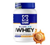 USN Blue Lab Whey (908g) Salted Caramel - Proteins - Whey Protein Blend | 25g Isolate Blend | 132kcal | 6g BCAAs | Soy-Free | Low Carb & Fat | Easy Digestion | Post-Workout | Lean Muscle Growth