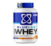 USN Blue Lab Whey Protein Powder: Caramel Popcorn - Whey Protein 2kg - Post-Workout - Whey Isolate - Muscle Building Powder Supplement With Added BCAAs