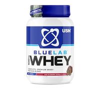 USN Blue Lab Whey Protein Powder, Chocolate Blueberry Gateau Flavour - 908g (28 Servings), Premium Whey Isolate Protein Dietary Supplement, Post Workout Lean Muscle Growth BCAA Amino Acids Powder