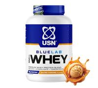 USN BlueLab 100% Whey Protein Powder 2kg (58 Servings) - 26g Protein - Whey Isolate, Hydrolysate & Concentrate Blend - High Protein Shake for Muscle Growth & Recovery - Salted Caramel