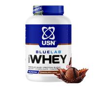 USN BlueLab Whey Protein Powder I Chocolate I 2kg - 58 Servings | 24g Isolate Blend | 129kcal | 5.5g BCAAs | Soy-Free | Low Carb & Fat | Easy Digestion | Post-Workout | Lean Muscle Growth