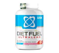 USN Diet Fuel Ultralean Meal Replacement Shake Powder (Strawberry, 2kg - 36 Servings/Meals) Tasty High Protein Shake To Feel Full For Longer, Weight