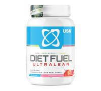 USN Diet Fuel Ultralean Meal Replacement Shake Powder, Strawberry Flavour - 1kg, High Protein Shake Powdered Drink Mix, Low Calorie Diet & Weight Con