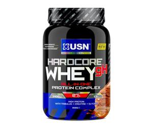 USN Hardcore Whey Protein Powder Chocolate 908 g: All-in-One Protein With Creatine Monohydrate, Glycine and Tribulus for Performance Workouts & Lean Muscle Growth