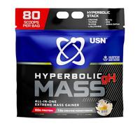 USN Hyperbolic Mass French Vanilla 6kg: High Calorie Mass Gainer Protein Powder for Muscle Building and Weight Gain - Improved Formula & Flavour with 7.5g Creatine Monohydrate and Less Sugar