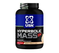 USN Hyperbolic Mass Gainer Protein Powder I French Vanilla I 2kg | 1,134kcal | 60g 6-Stage | Carb10 & Palatinose | 9.3g BCAAs | Glutamine, HMB & Creatine | Beta-Alanine | Hardgainer Size Stack