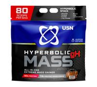 USN Hyperbolic Mass Weight Gainer Protein Powder | Dutch Chocolate | 6kg | 1100+ Calories | High Calorie Muscle Mass Gainer | 60g Protein + Creatine