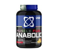 USN Muscle Fuel Anabolic All-In-One Muscle Mass Gainer, Banana Flavour - 2kg, 54g Protein Powder, 5g Creatine Powder & 5g BCAA Powder For Maximum Muscle Growth, Post Workout Recovery Drink Mix