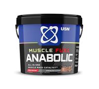 USN Muscle Fuel Anabolic All-In-One Muscle Mass Gainer, Chocolate Flavour - 4kg, 54g Protein Powder, 5g Creatine Powder & 5g BCAA Powder For Maximum Muscle Growth, Post Workout Recovery Drink Mix