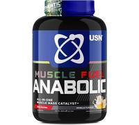 USN Muscle Fuel Anabolic All-In-One Muscle Mass Gainer, Vanilla Flavour - 2kg, Anabolic Creatine Amino BCAA Powder, 54g Protein Powder, 5g Creatine Powder, Muscle Growth Post Workout Energy Drink Mix