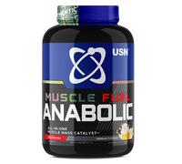 USN Muscle Fuel Anabolic All-In-One Muscle Mass Gainer, Vanilla Flavour - 2kg, Anabolic Creatine Amino BCAA Powder, 54g Protein Powder, 5g Creatine Po