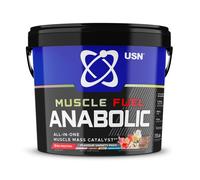 USN Muscle Fuel Anabolic All-In-One Muscle Mass Gainer, Variety Flavour Pack - 4kg, 54g Protein Powder, 5g Creatine Powder & 5g BCAA Powder For Maximu
