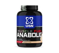 USN Muscle Fuel Anabolic All-In-One Muscle Mass Gainer, Vanilla Flavour - 2kg, Anabolic Creatine Amino BCAA Powder, 54g Protein Powder, 5g Creatine Powder, Muscle Growth Post Workout Energy Drink Mix
