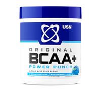 USN BCAA Power Punch, BCAA Powder with Vitamin B6 Intra Workout Amino Drink, Blue Raspberry, 400 g